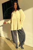 Suki Pleat Smock Blouse Stone /7=